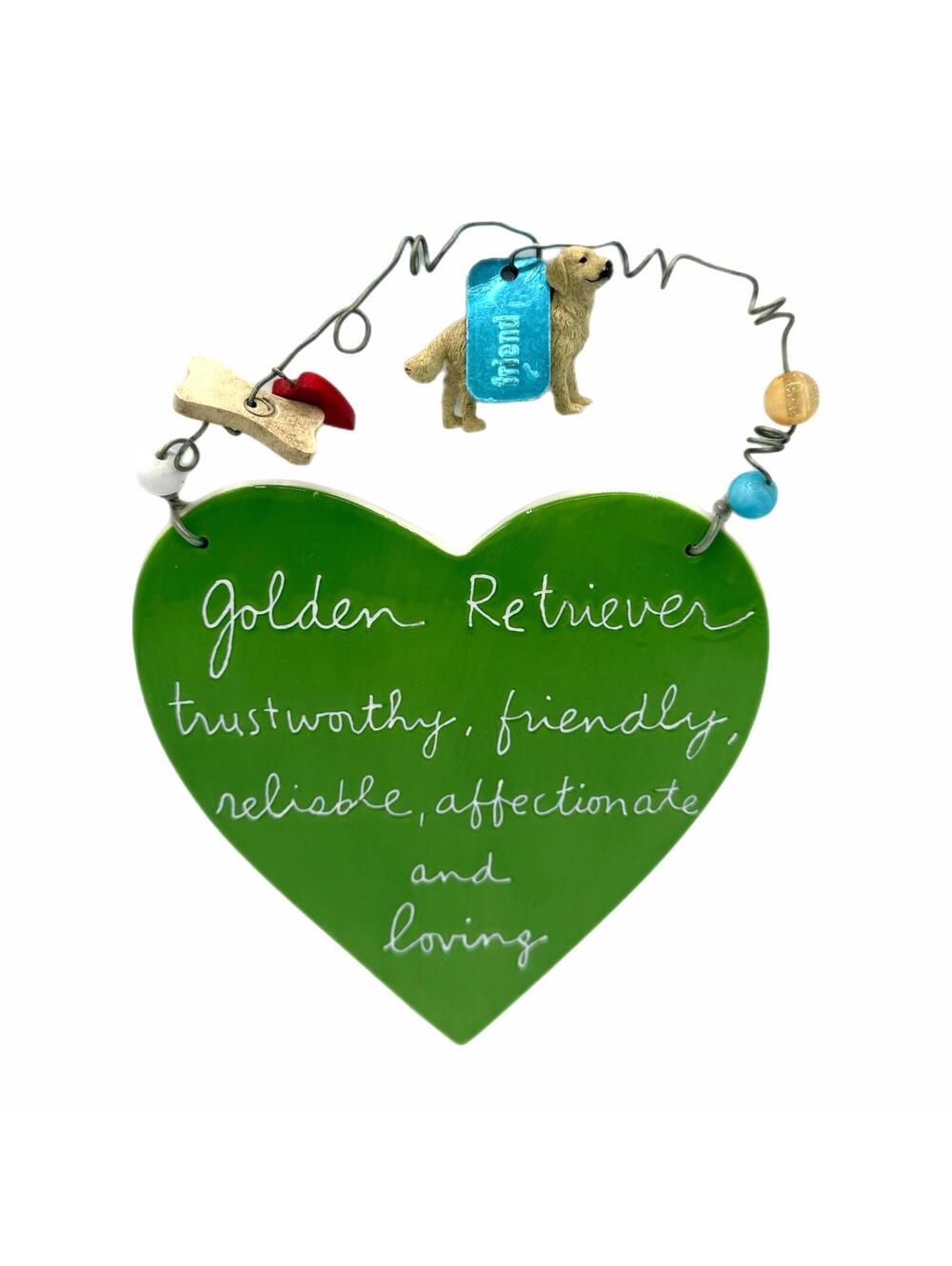 Sandra Magsamen Department 56 Golden Retriever Heart-Shaped Wall Hanger – Pet